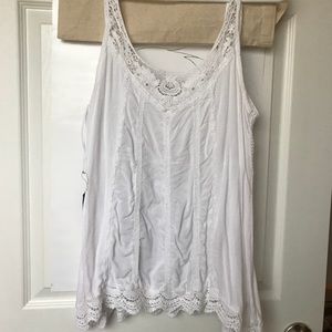 White lace tank
